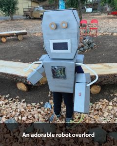 a person holding a machine